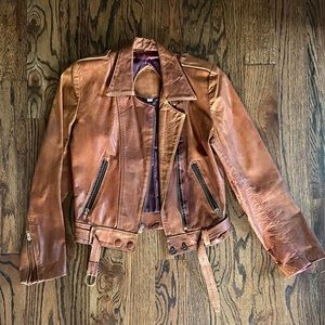 Vintage Leather Jacket Cognac / Tan